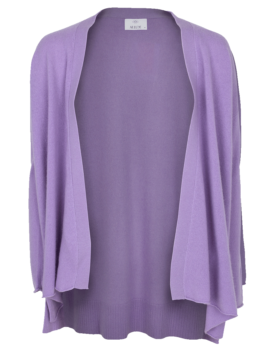ALLUDE-Open Drape Cardigan-