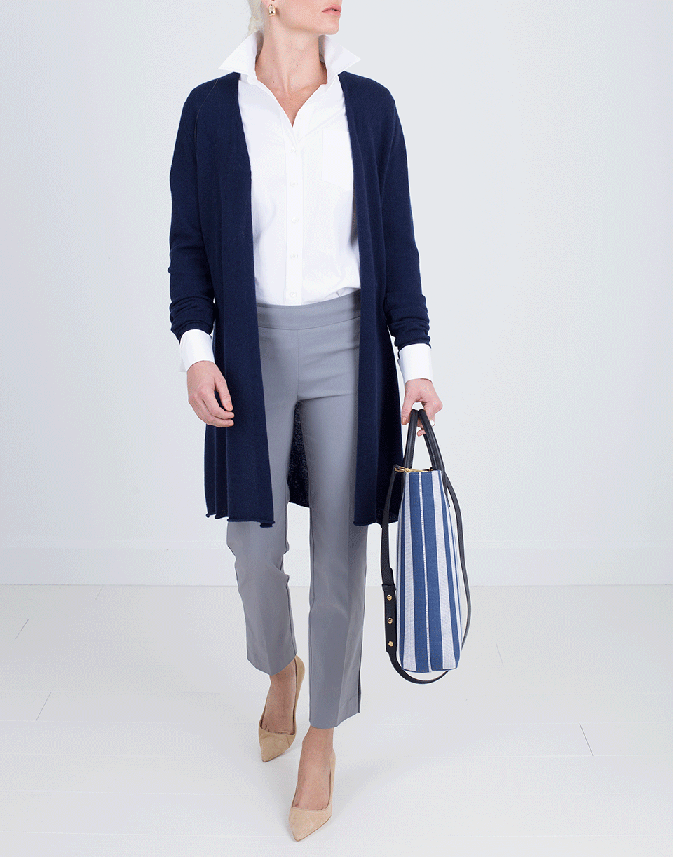 ALLUDE-Open Drape Cardigan-