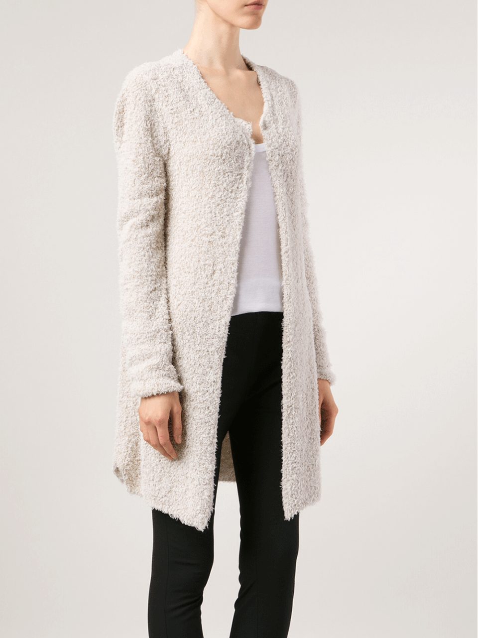 ALLUDE-Long Textured Cardigan-