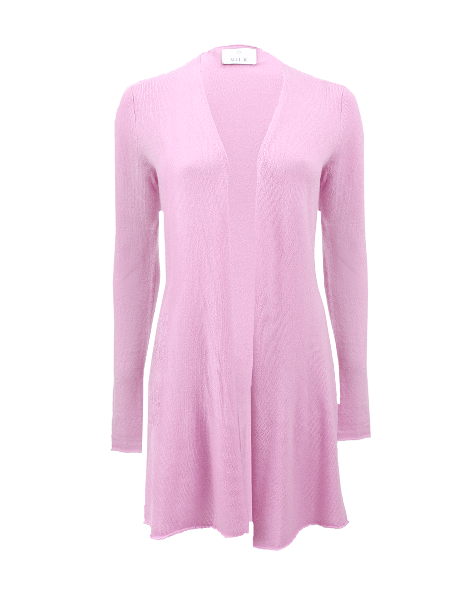 ALLUDE-Open Drape Cardigan-