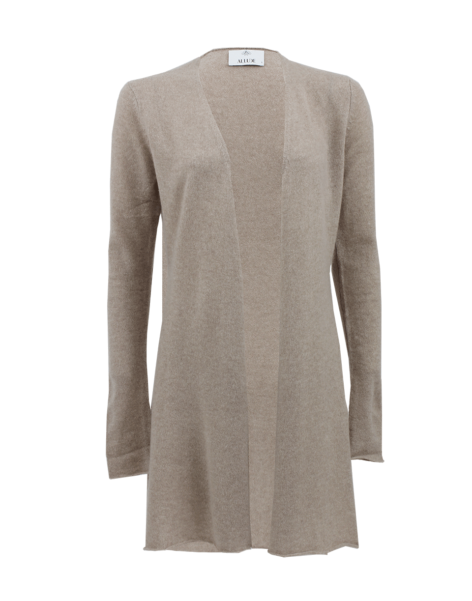 ALLUDE-Long Open Drape Cardigan-
