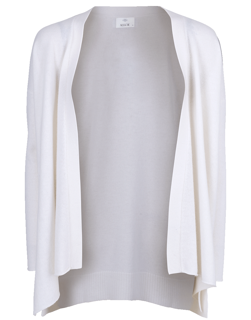 ALLUDE-Open Drape Cardigan-