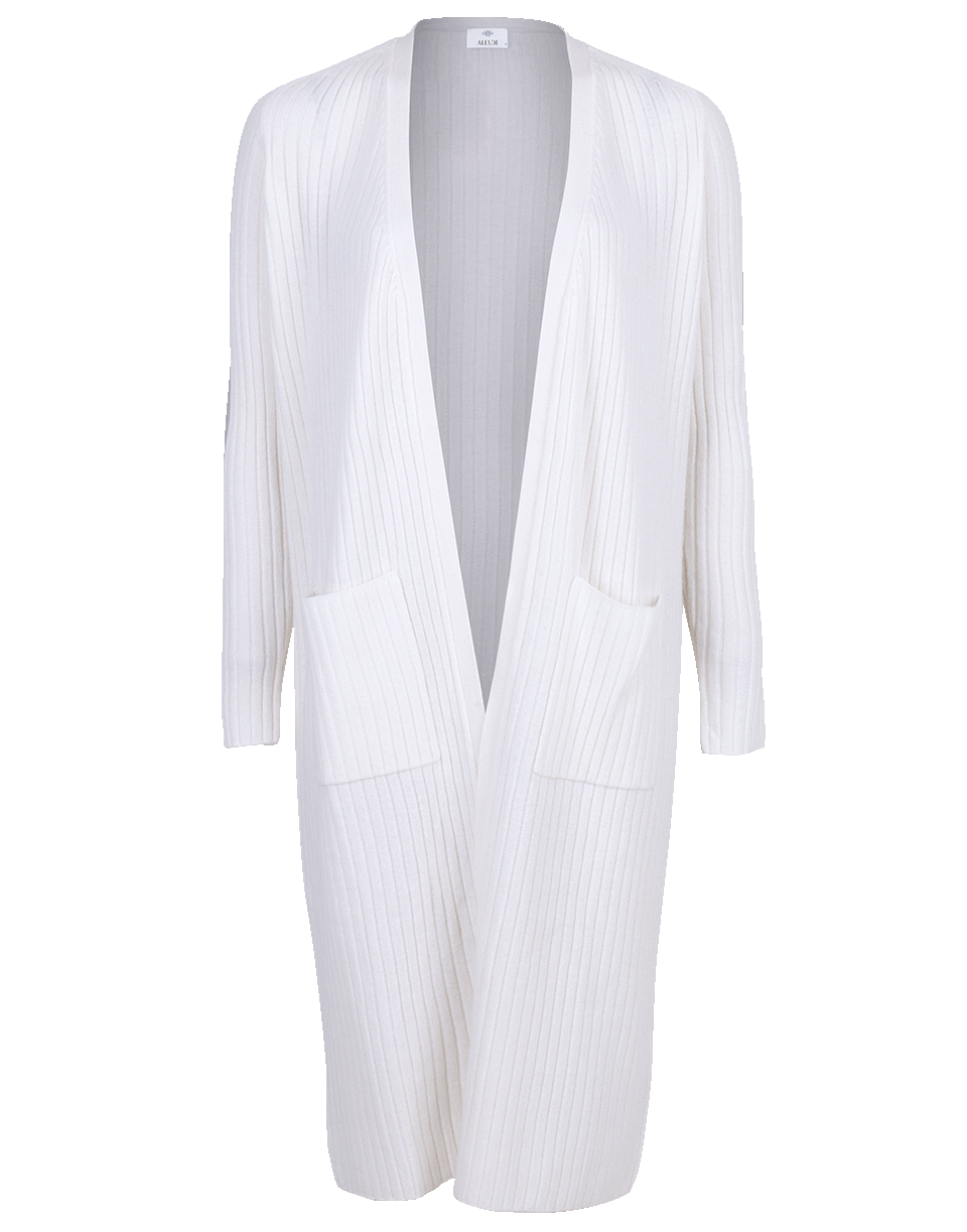 ALLUDE-Ribbed Cardigan-