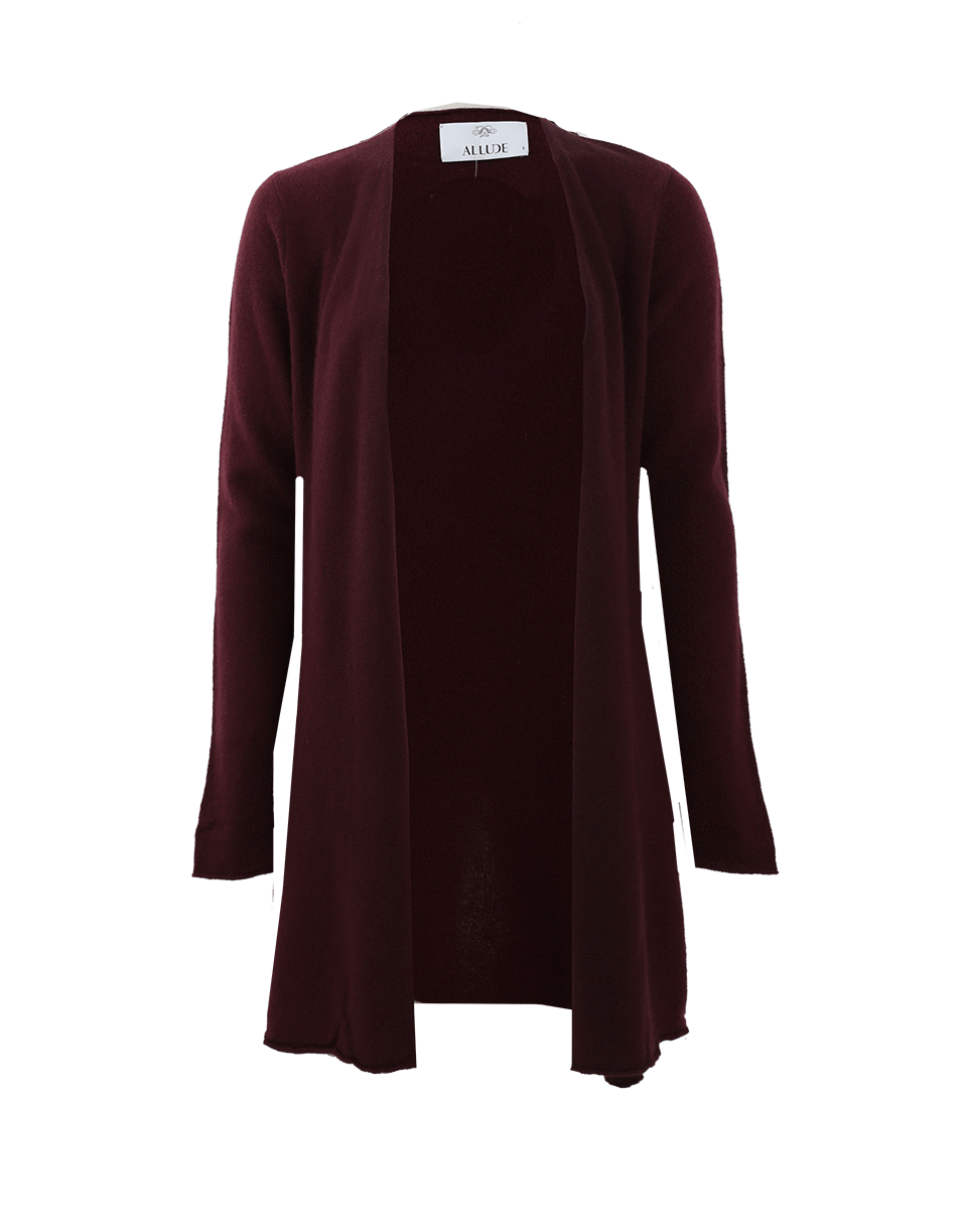 ALLUDE-Open Drape Cardigan-