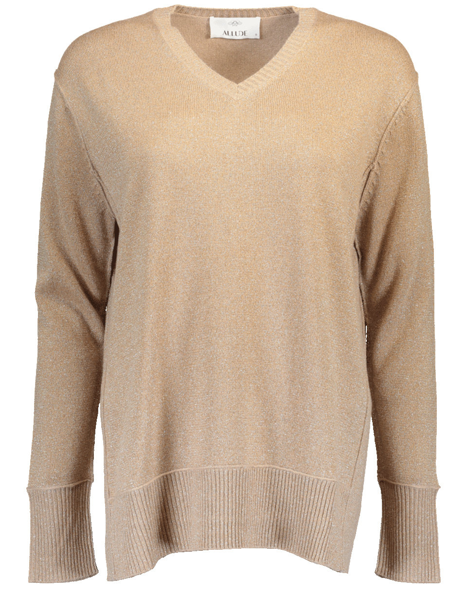 ALLUDE-Lurex Pullover-