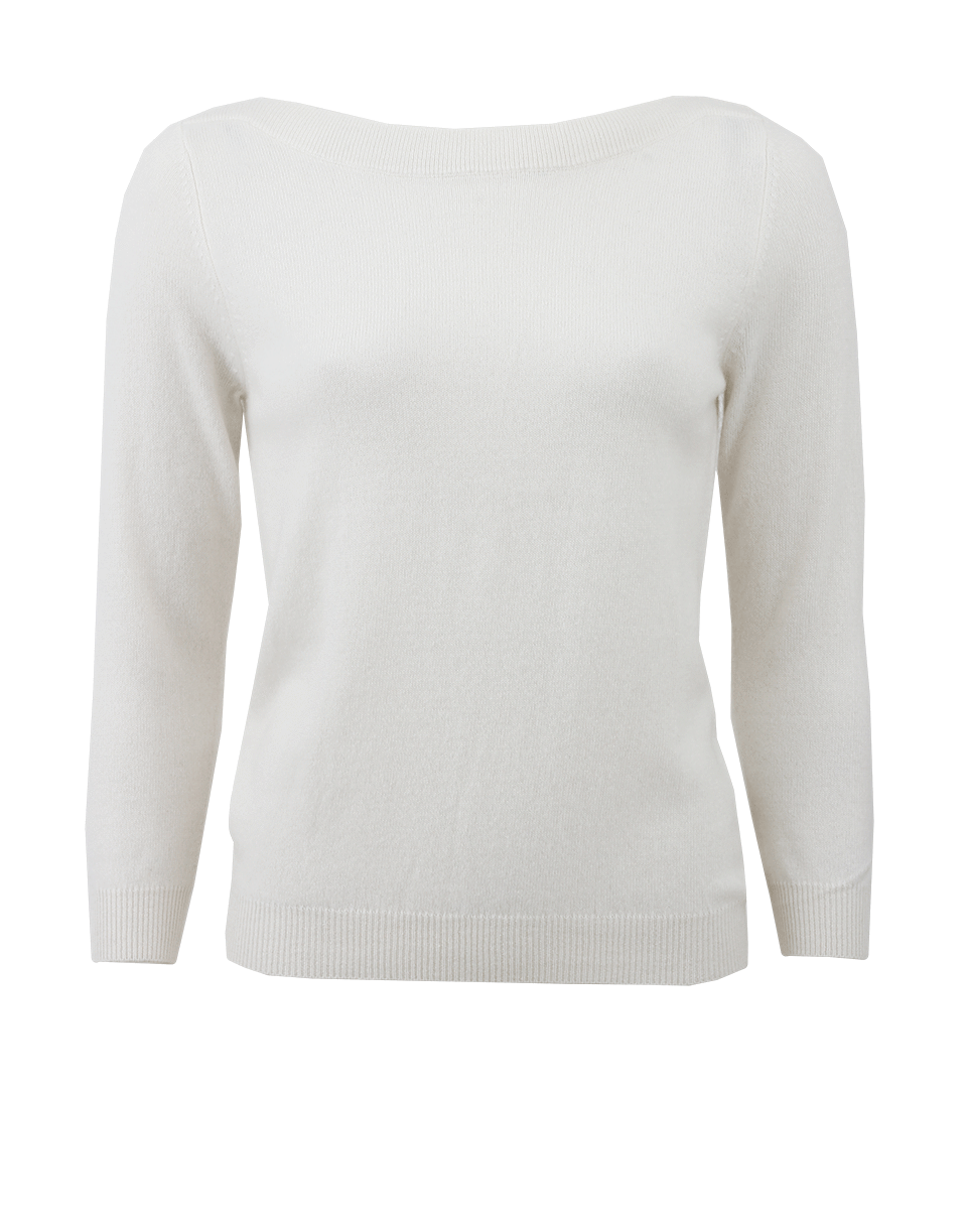 ALLUDE-Boatneck Pullover-