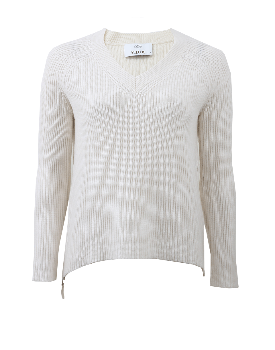 ALLUDE-Double Side Zip Pullover-