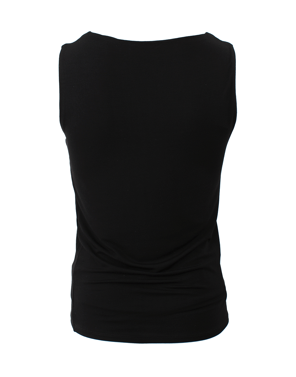 ALLUDE-Stretch Shell Tank-BLACK