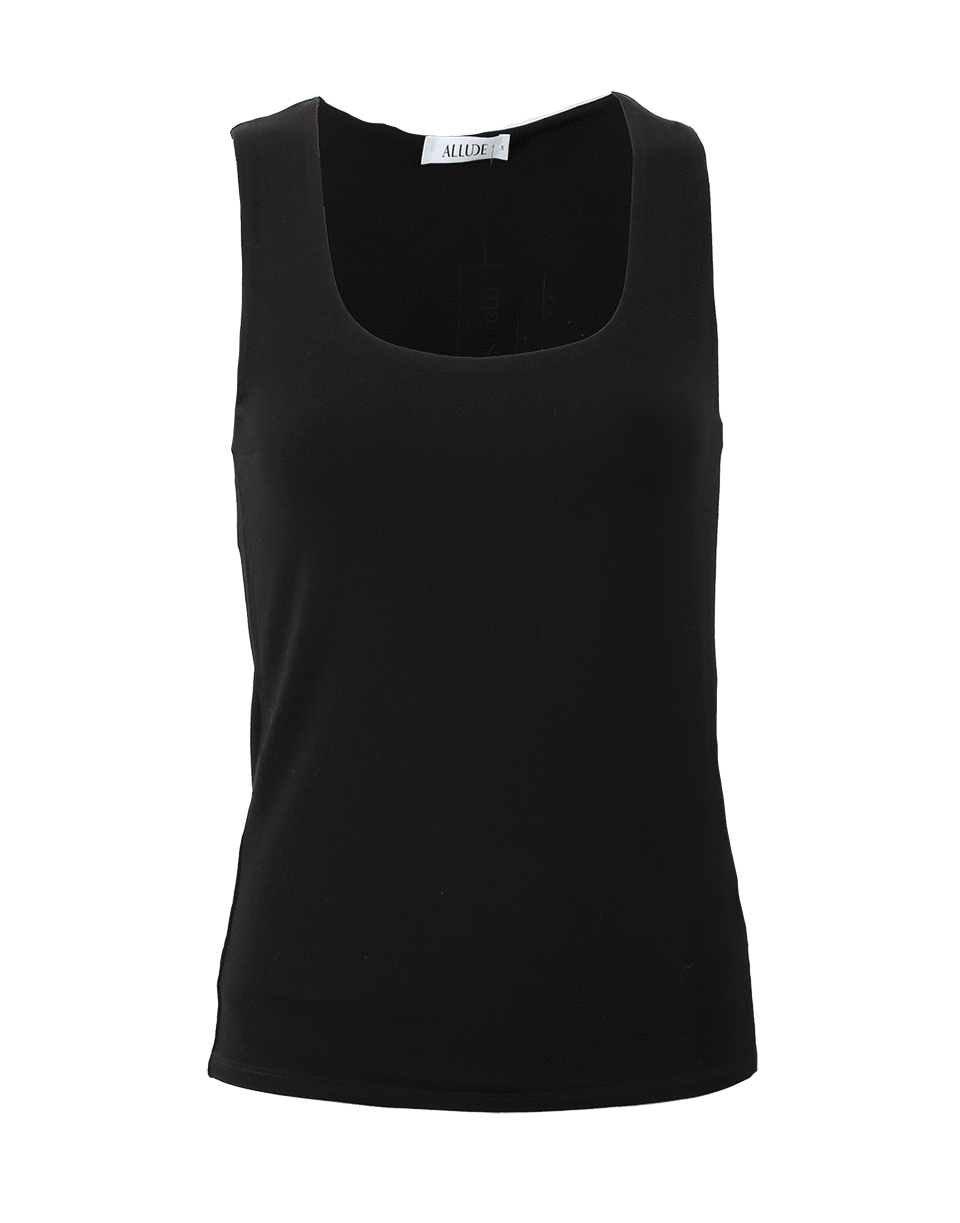 ALLUDE-Stretch Shell Tank-BLACK