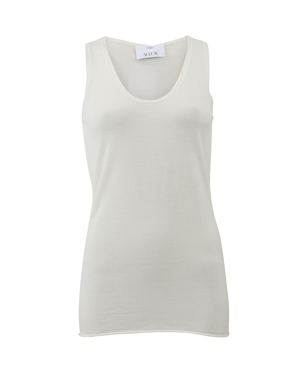 ALLUDE-Scoop Neck Shell-