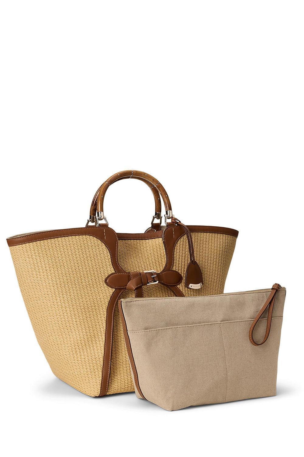 The Ralph Braided Raffia Large Tote-BG/RLGLD-O/S-HANDBAGTOTES-RALPH LAUREN