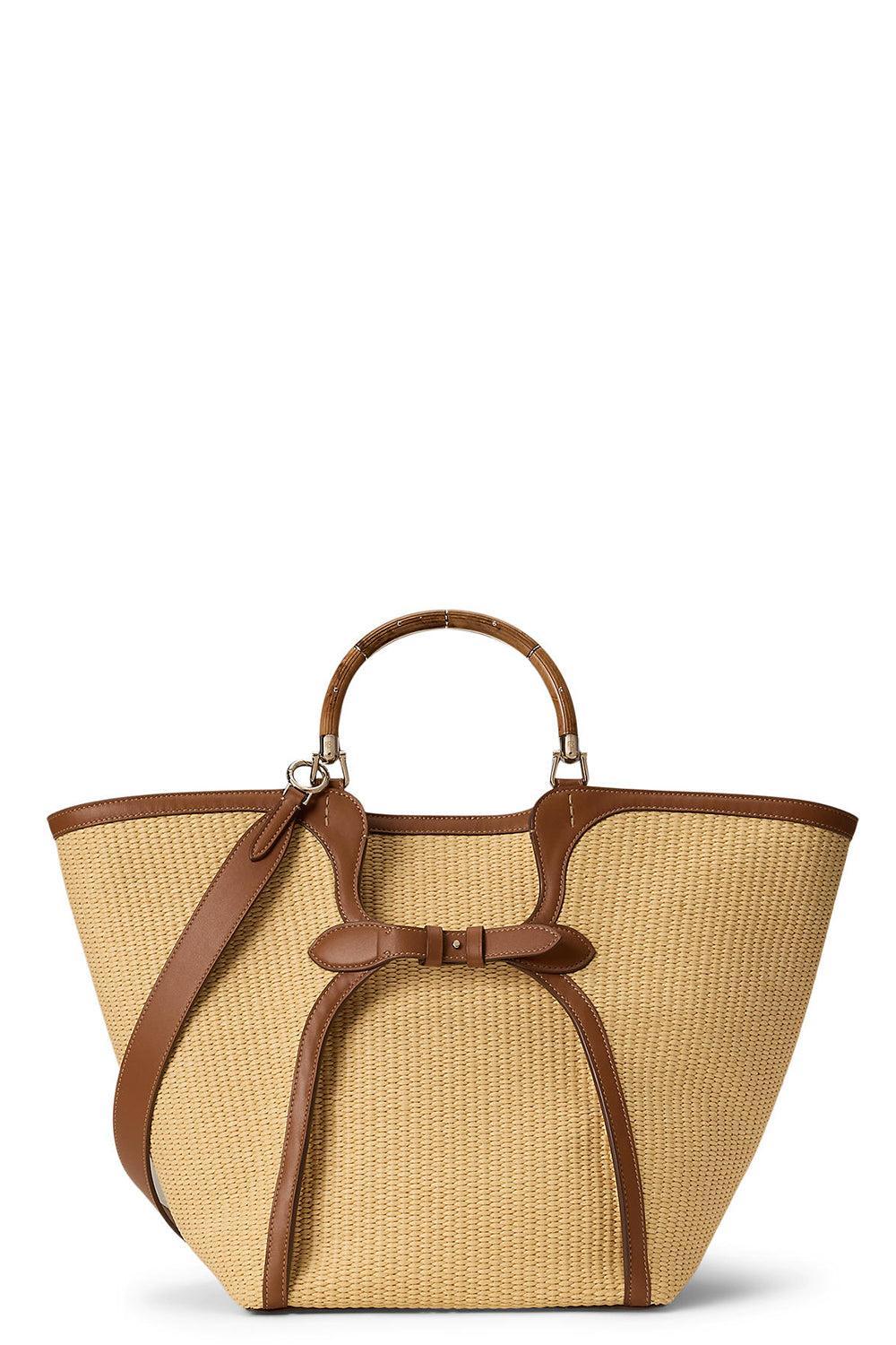 The Ralph Braided Raffia Large Tote-BG/RLGLD-O/S-HANDBAGTOTES-RALPH LAUREN