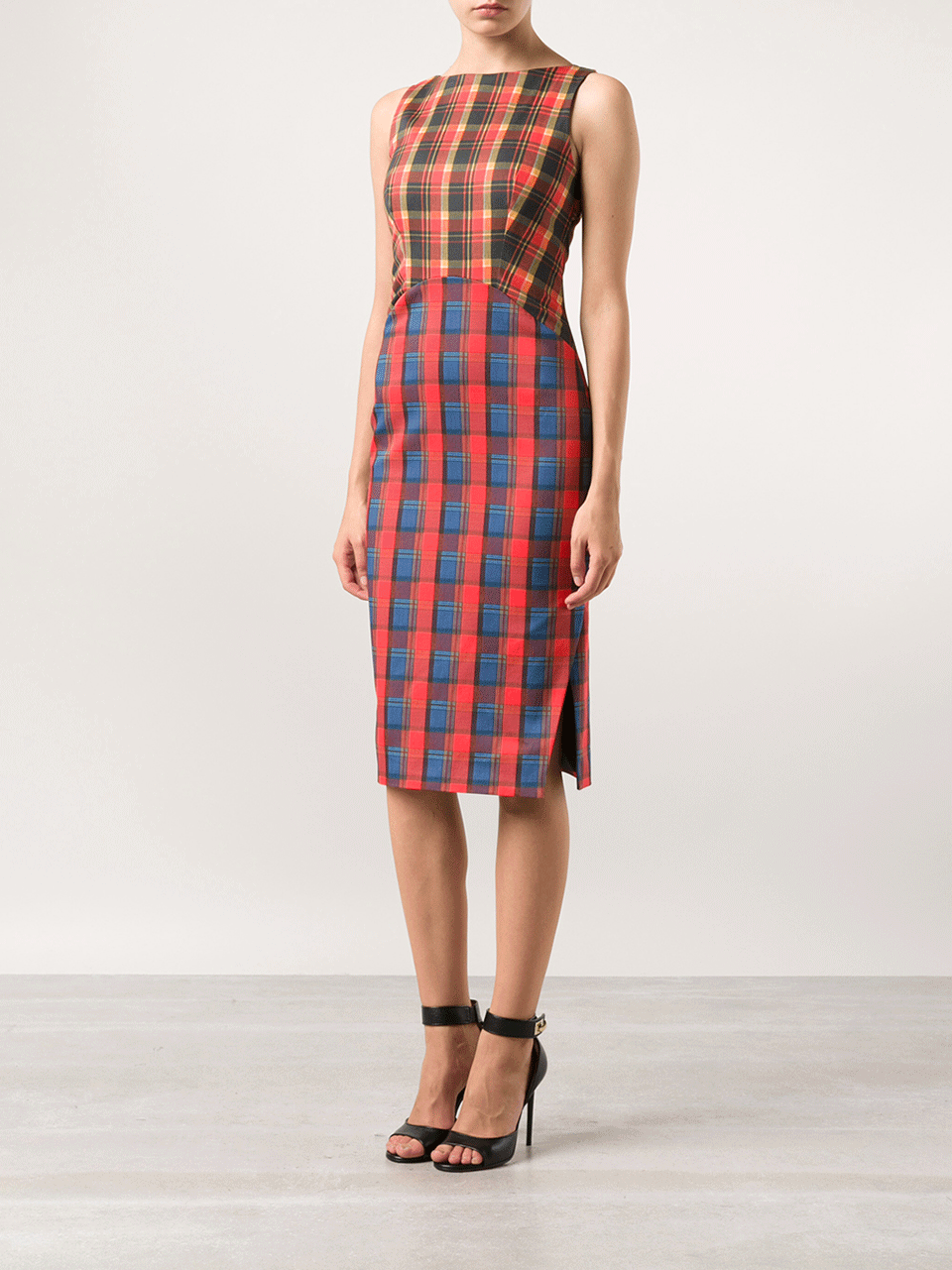 ALTUZARRA-Shadow Multi-Check Dress-