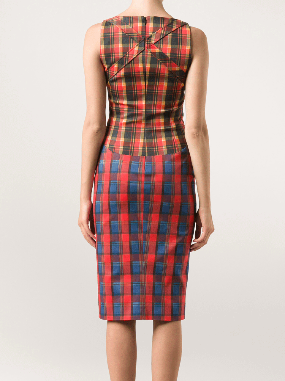 ALTUZARRA-Shadow Multi-Check Dress-