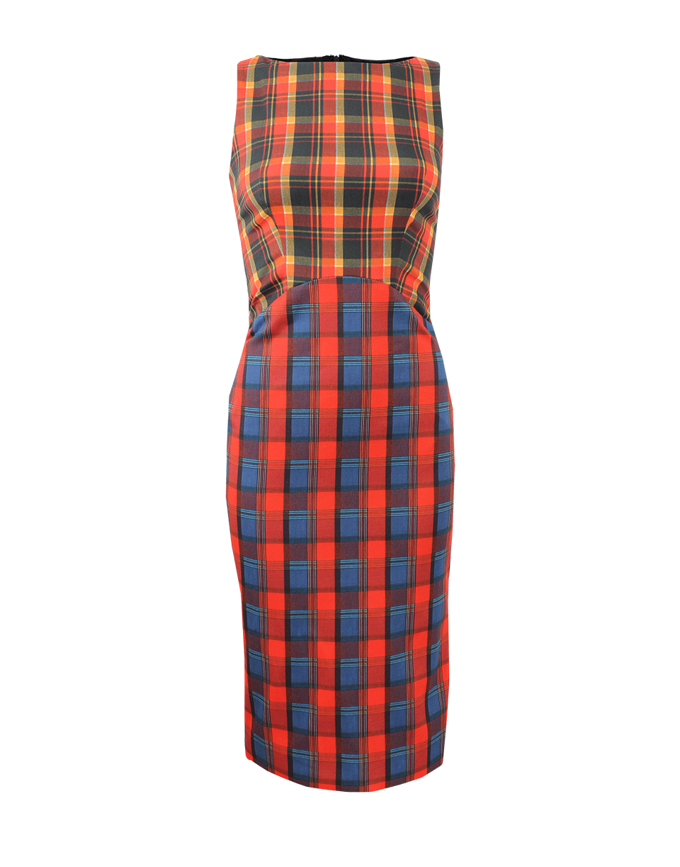 ALTUZARRA-Shadow Multi-Check Dress-