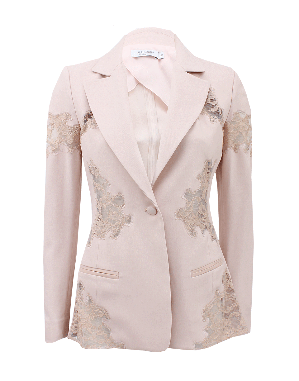 ALTUZARRA-Single Button Lace Blazer-