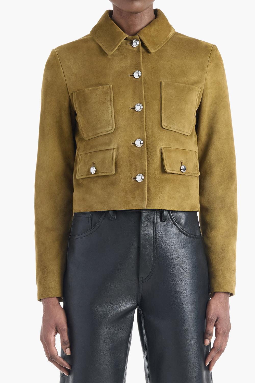 Astley Goat Suede Jacket-BROWN-36-CLOTHINGJACKETLEATHER-ALTUZARRA
