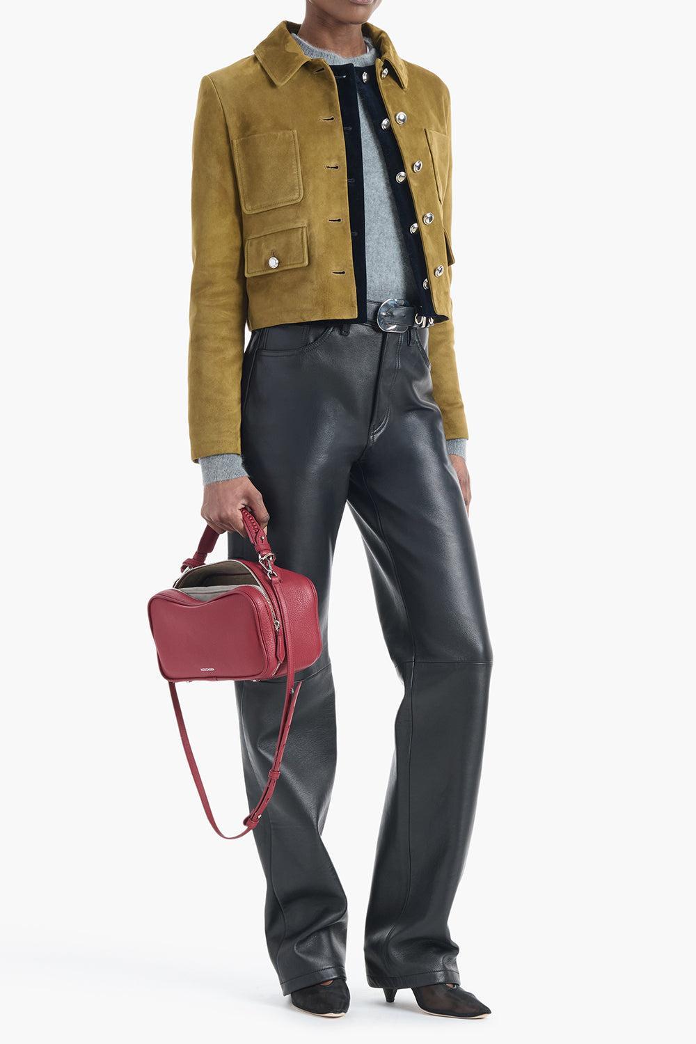 Astley Goat Suede Jacket-BROWN-36-CLOTHINGJACKETLEATHER-ALTUZARRA