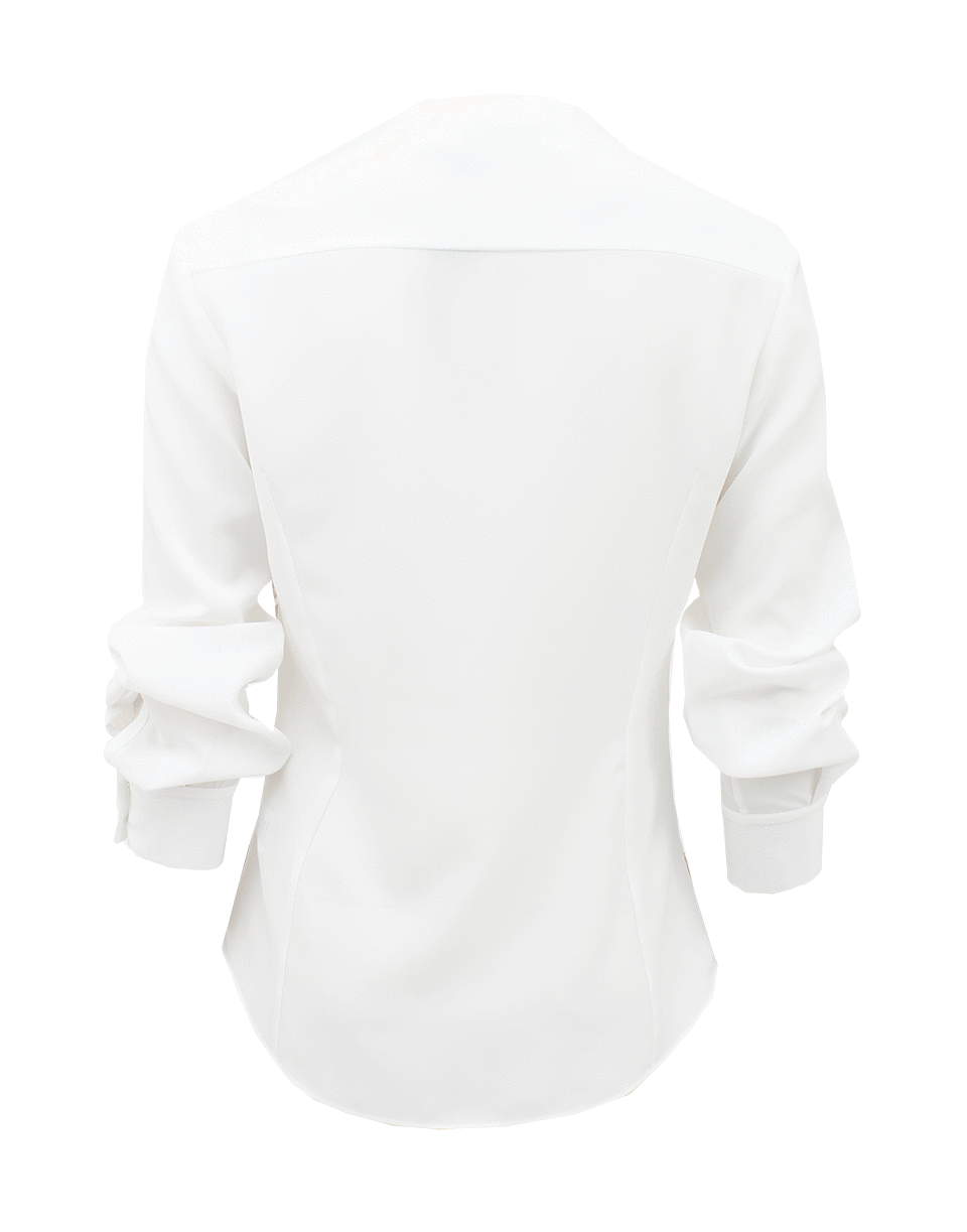 ALTUZARRA-Long Sleeve Open Neck Lace Blouse-