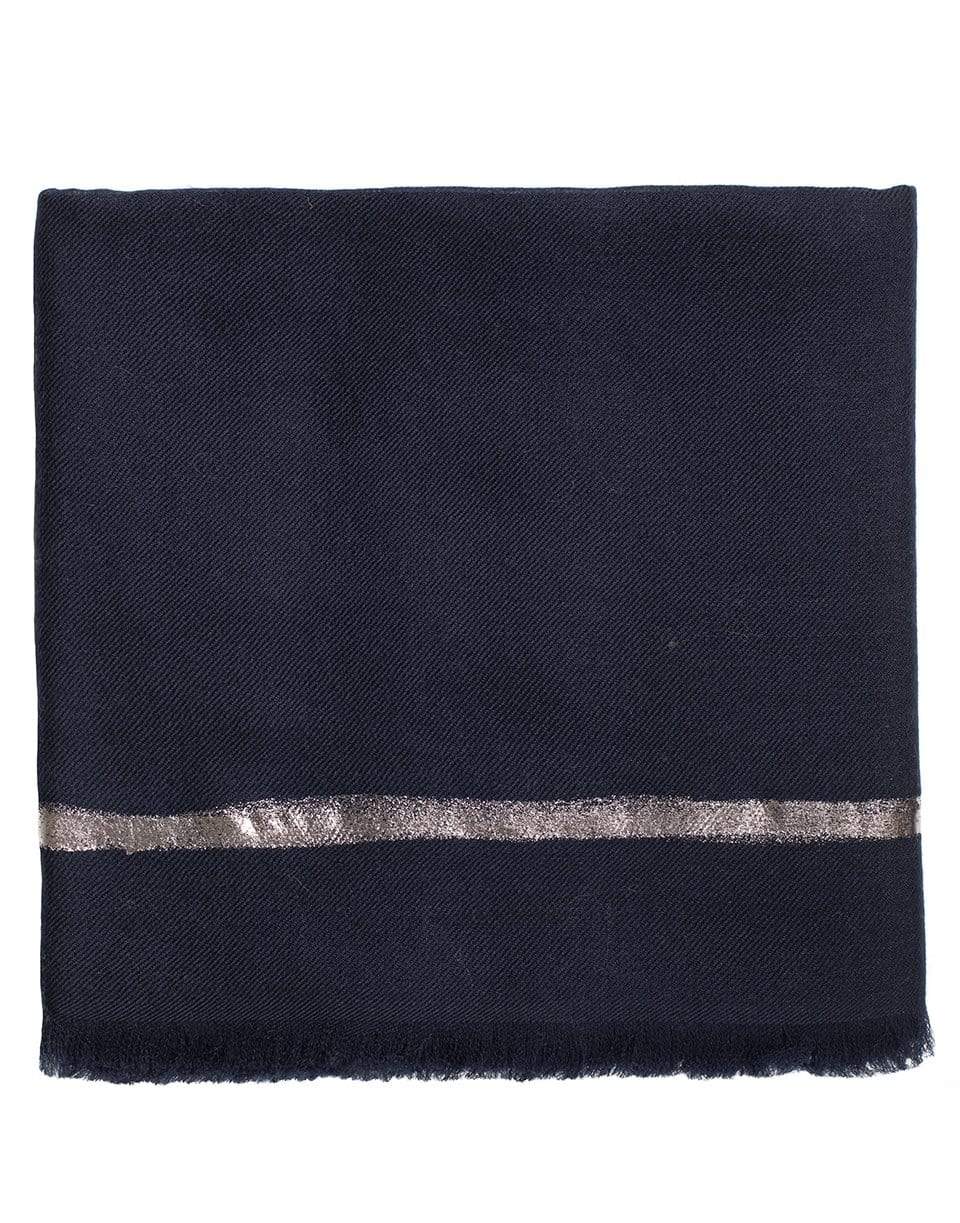 AMA PURE-Righino Silver Scarf - Blue-BLUE