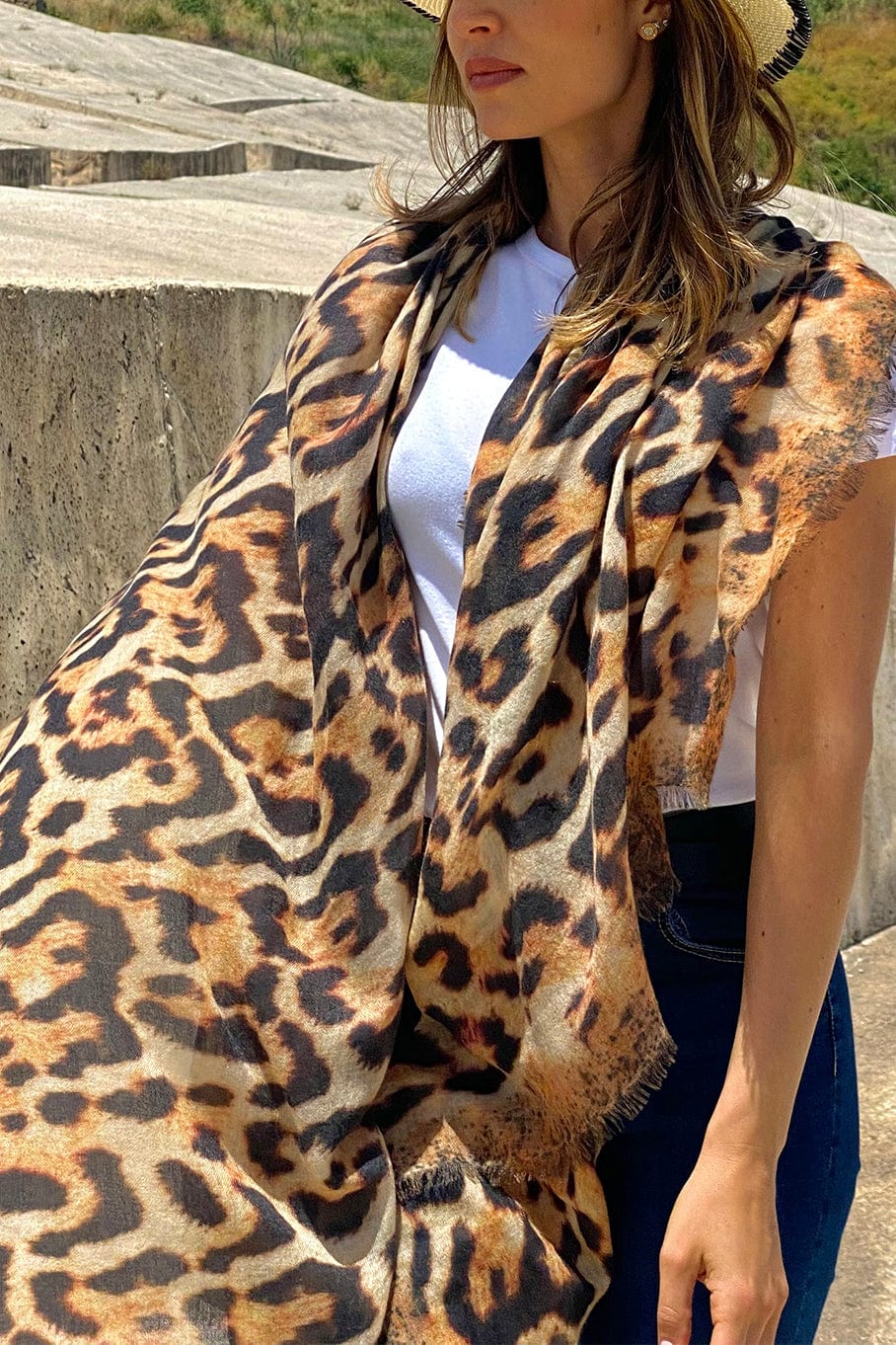 AMA PURE-Maculato Scarf-DESERT