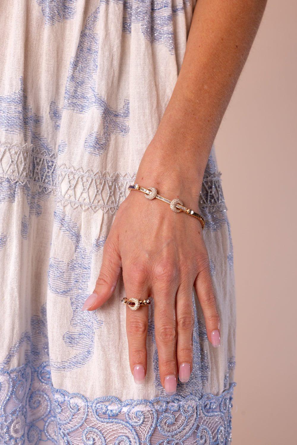 ANANYA-Chakra Rainbow Tennis Bracelet-ROSE GOLD