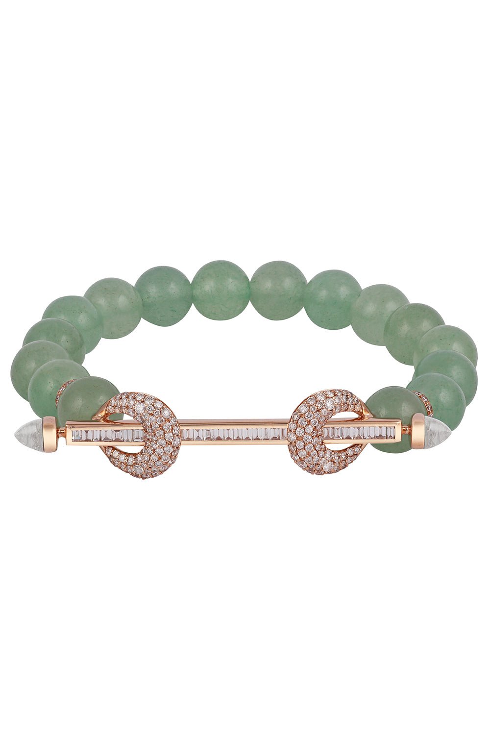 ANANYA-Jade Diamond Chakra Bracelet-ROSE GOLD