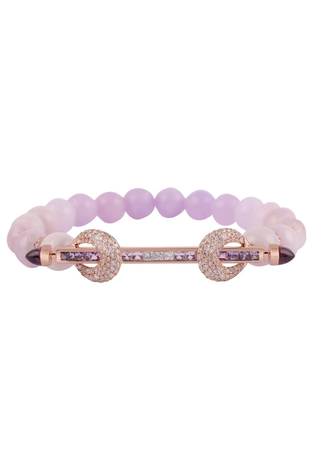 ANANYA-Kunzite Lilac Ombre Chakra Bracelet-ROSE GOLD