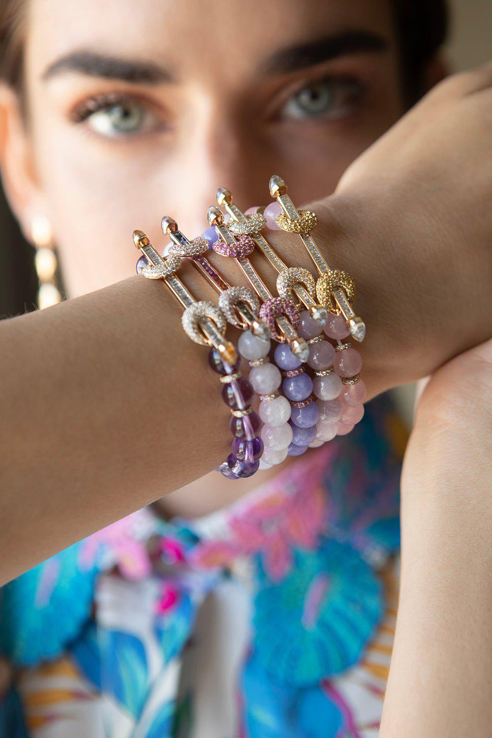 ANANYA-Rainbow Ombre Chakra Bracelet-ROSE GOLD