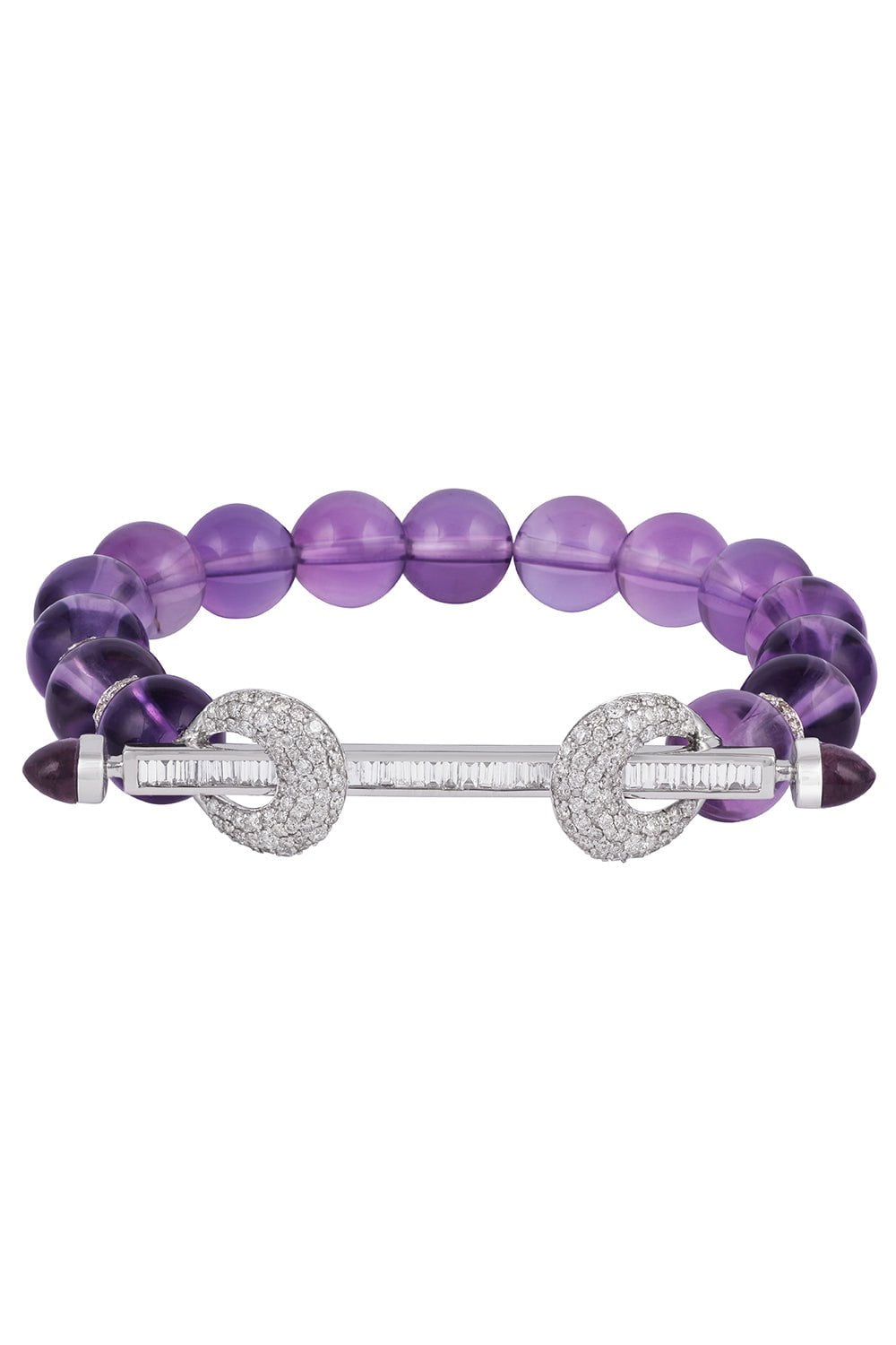 ANANYA-Amethyst Diamond Chakra Bracelet-WHITE GOLD