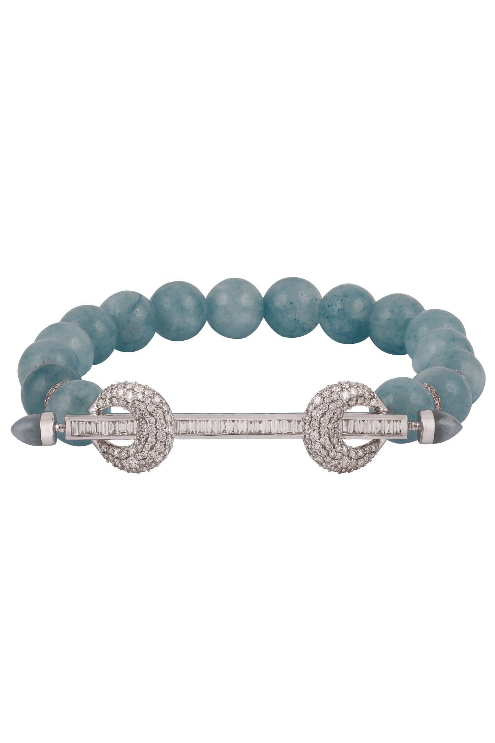 ANANYA-Aquamarine Diamond Chakra Bracelet-WHITE GOLD
