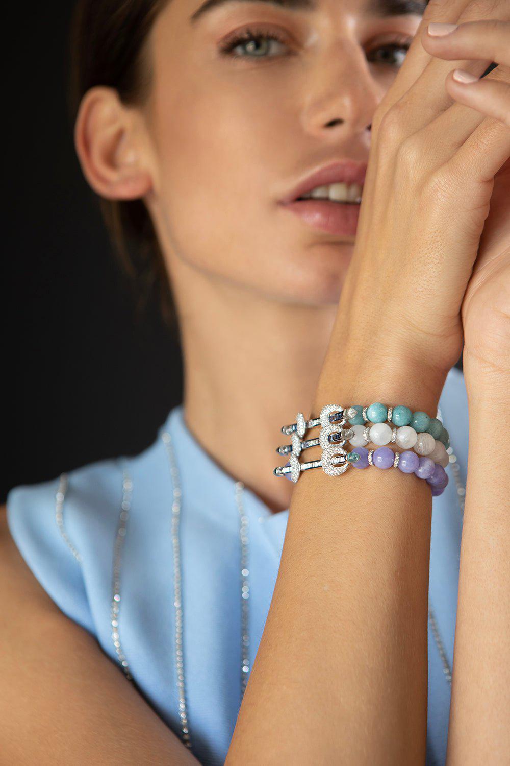 ANANYA-Lavender Jade Diamond Bracelet-WHITE GOLD