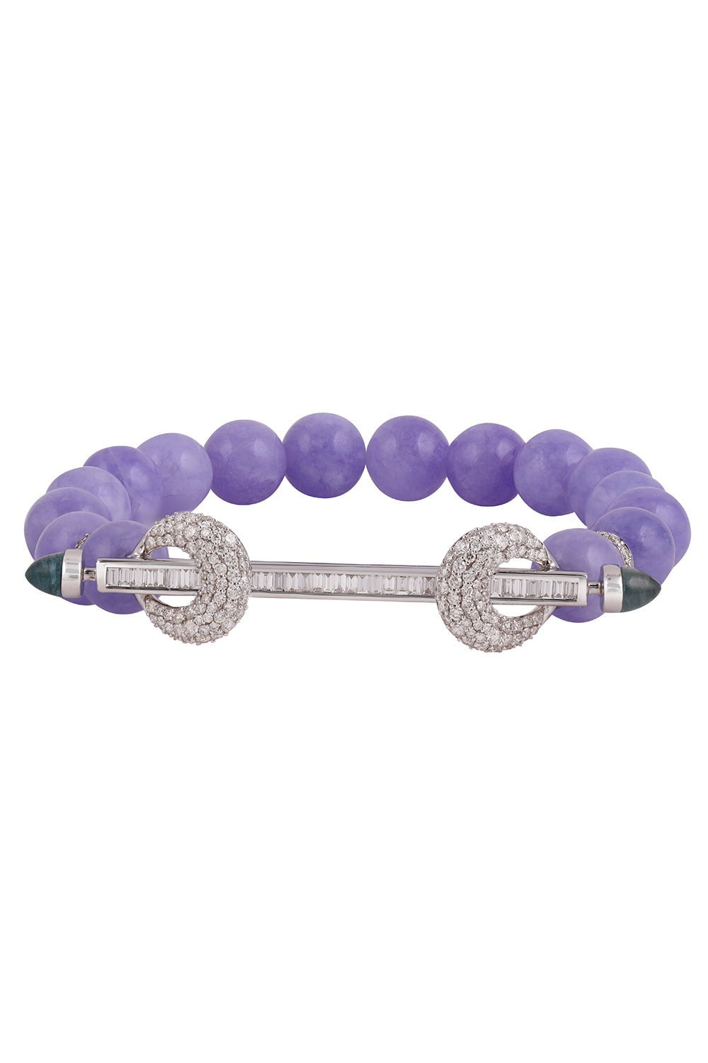 ANANYA-Lavender Jade Diamond Bracelet-WHITE GOLD
