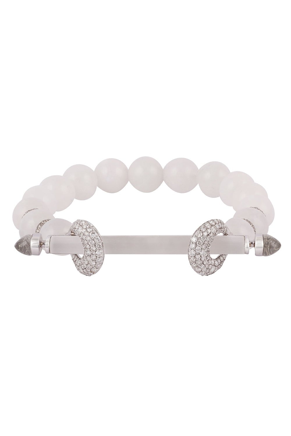 ANANYA-Moonstone Quartz Chakra Bracelet-WHITE GOLD