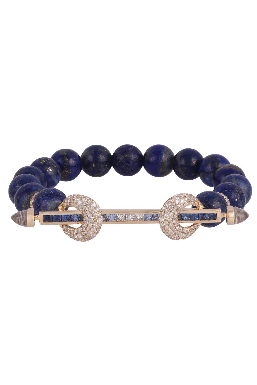 ANANYA-Lapis Blue Ombre Chakra Bracelet-YELLOW GOLD