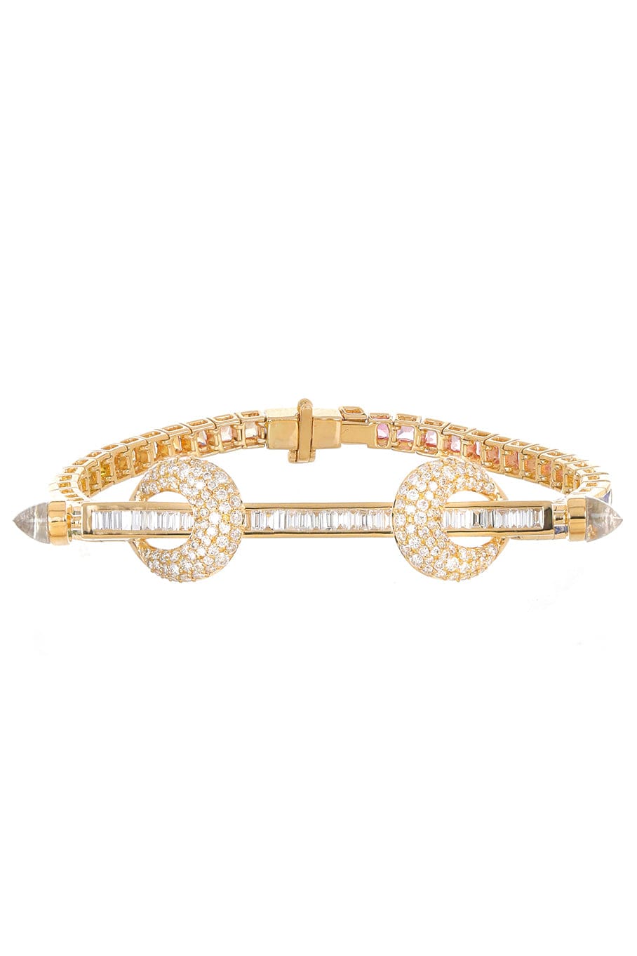 ANANYA-Pastel Rainbow Chakra Bracelet-YELLOW GOLD