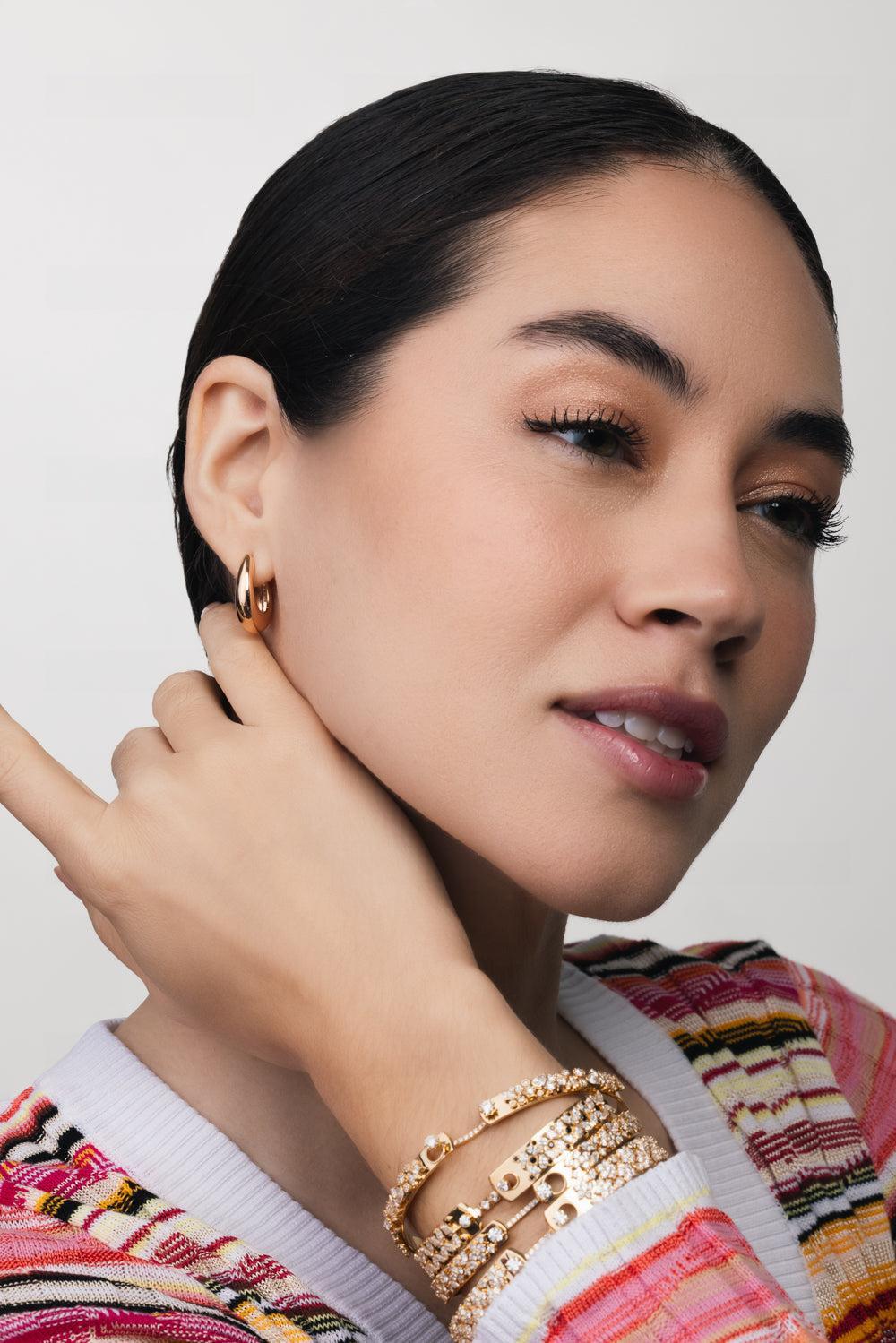 Chakra Icon Earrings-ROSE GOLD-JEWELRYFINE JEWELEARRING-ANANYA