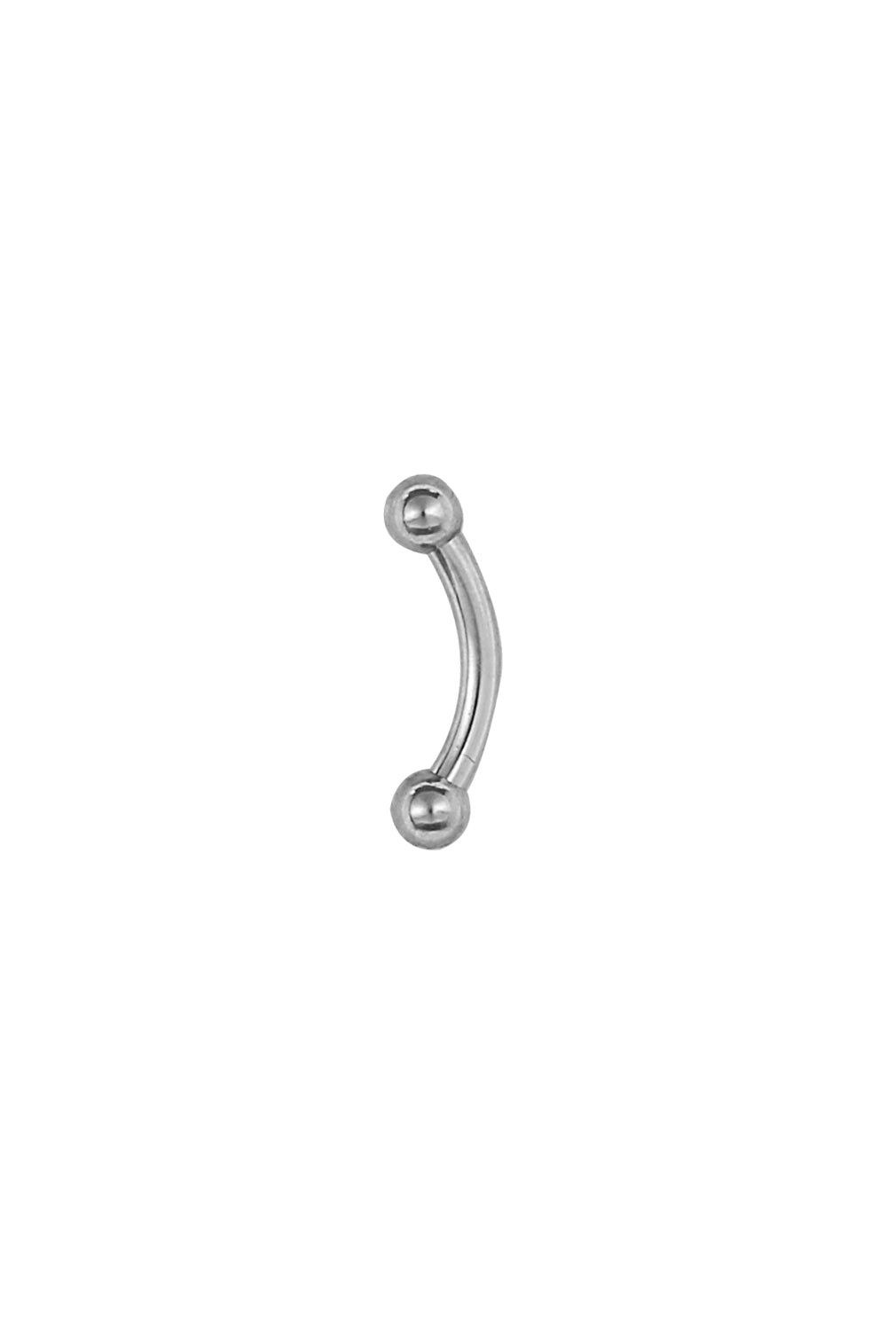 Curve Shaft Ear Barbell-WHITE GOLD-1/4-JEWELRYFINE JEWELPIERCING-ANATOMETAL