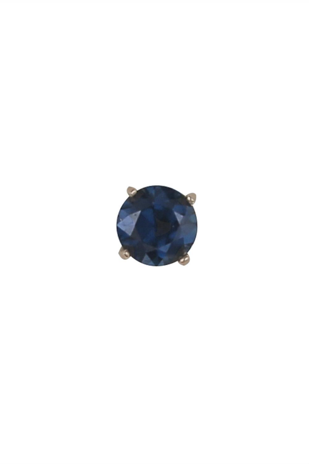 Blue Sapphire Ear End-WHITE GOLD-2.5MM-JEWELRYFINE JEWELPIERCING-ANATOMETAL
