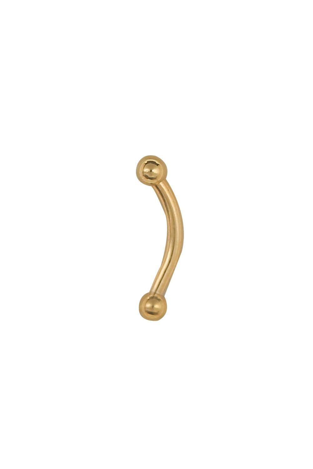 Curve Shaft Ear Barbell-YELLOW GOLD-1/4-JEWELRYFINE JEWELPIERCING-ANATOMETAL