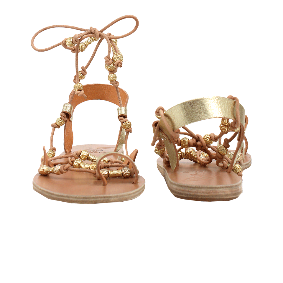 ANCIENT GREEK SANDALS-Kassandra Strappy Bead Sandal-