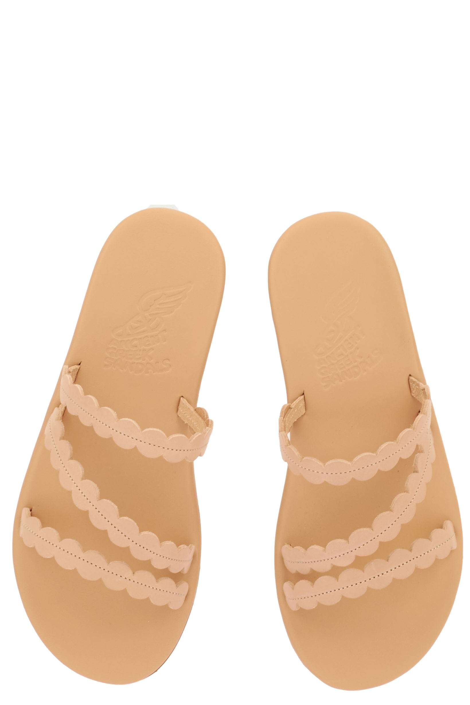 ANCIENT GREEK SANDALS-Oceanis Scallop Flat Sandal-