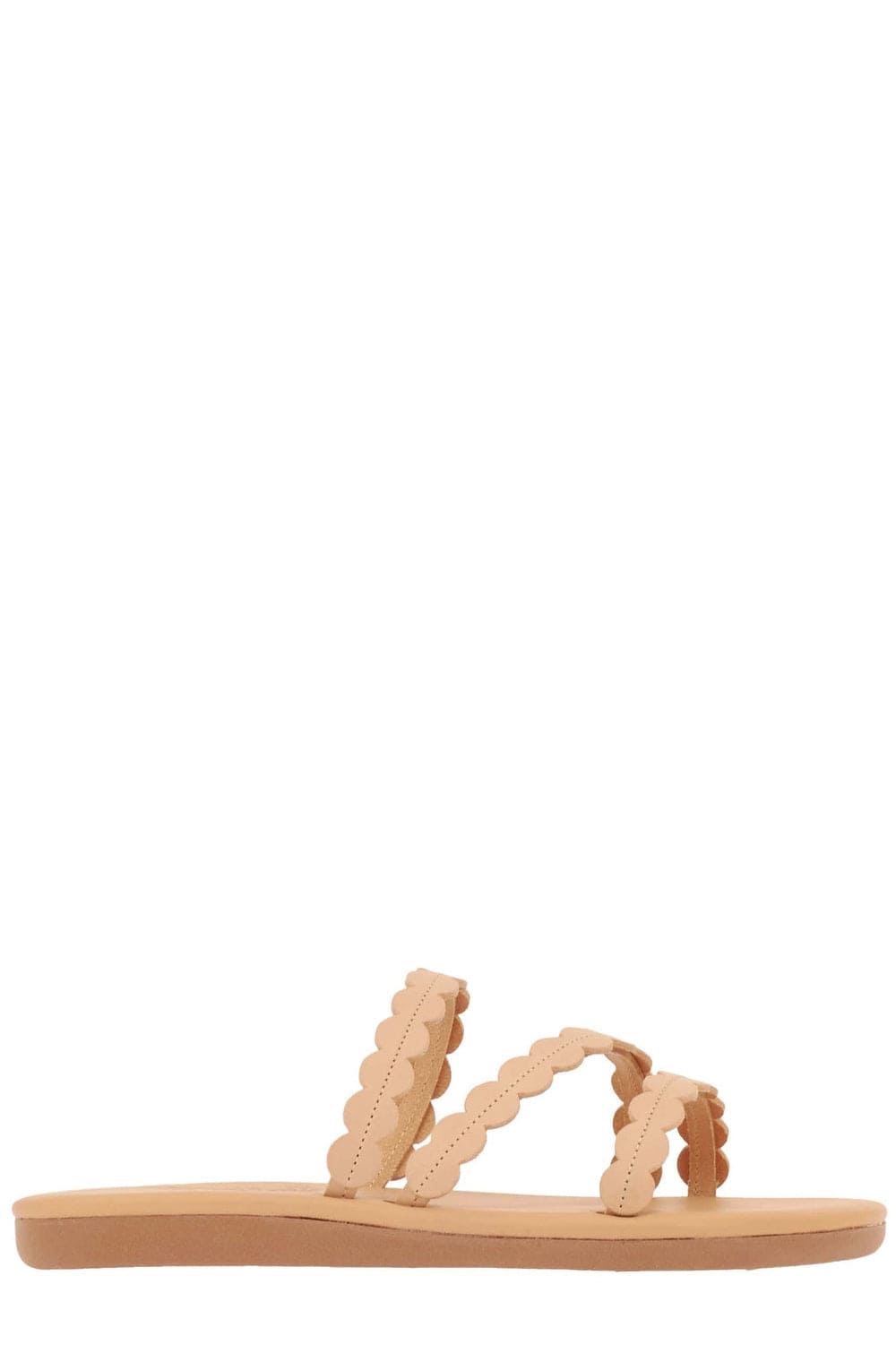 ANCIENT GREEK SANDALS-Oceanis Scallop Flat Sandal-