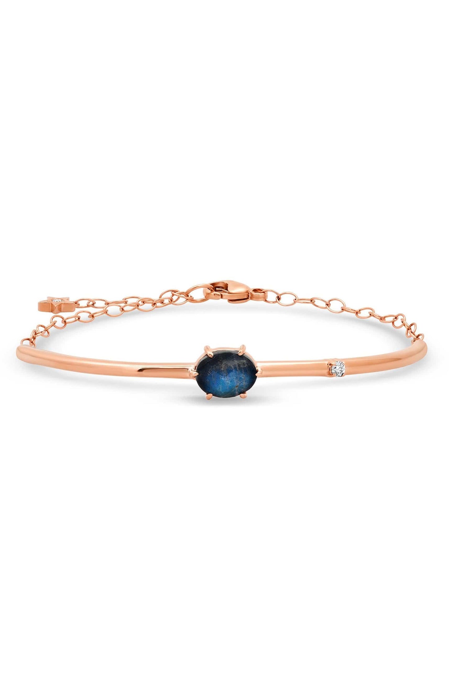 ANDREA FOHRMAN-Mini Cosmo Hematite Labradorite Bracelet-ROSE GOLD