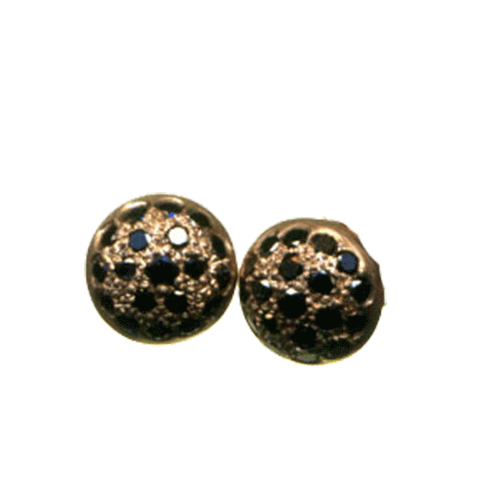 ANDREA FOHRMAN-Black Diamond "Sophia" Earrings-ROSE GLD