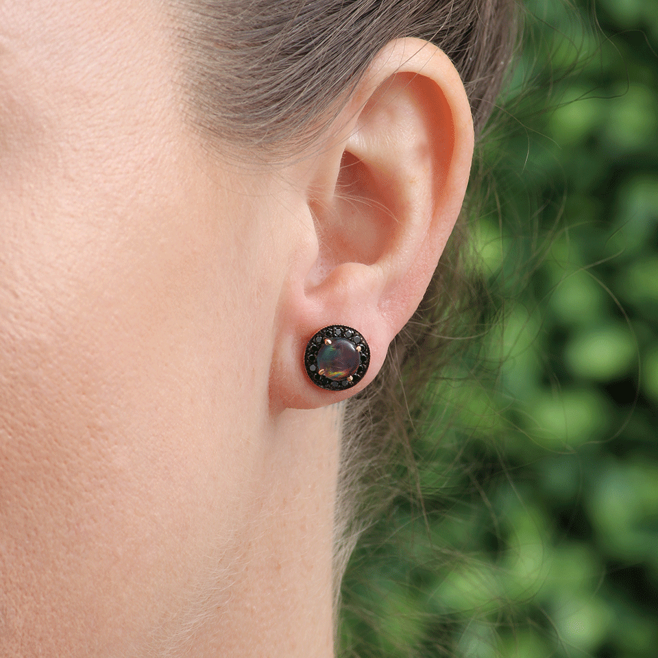 ANDREA FOHRMAN-Opal Stud Earrings-ROSE GOLD