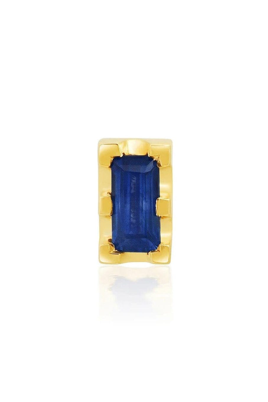 ANDREA FOHRMAN-Blue Sapphire Baguette Stud-YELLOW GOLD