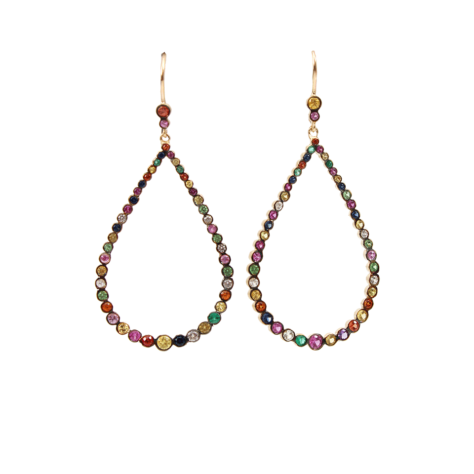 ANDREA FOHRMAN-Teardrop Sapphire Earrings-YELLOW GOLD