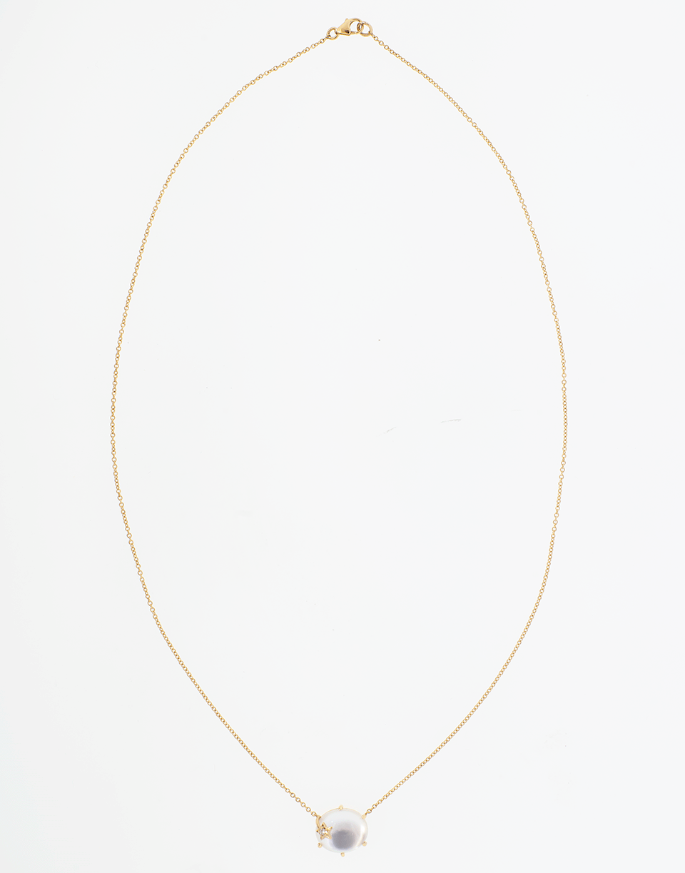 ANDREA FOHRMAN-Mini Galaxy Mother of Pearl Necklace-ROSE GOLD