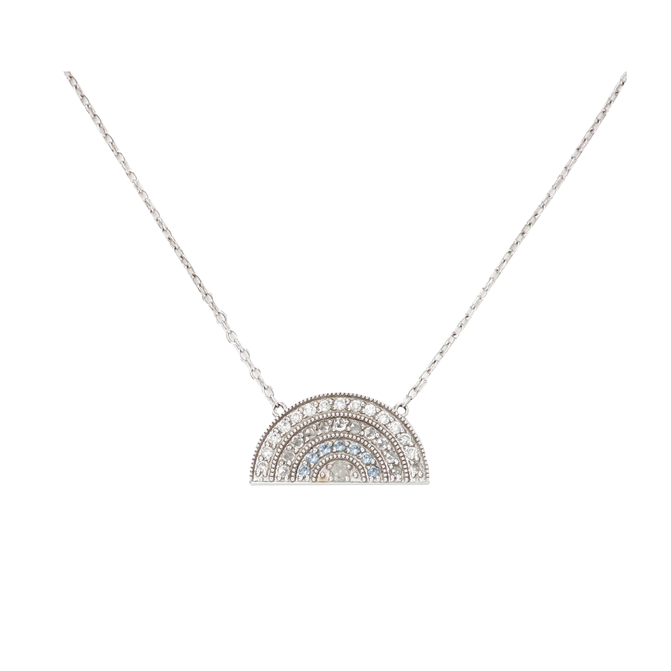 ANDREA FOHRMAN-Small Rainbow Necklace-WHITE GOLD